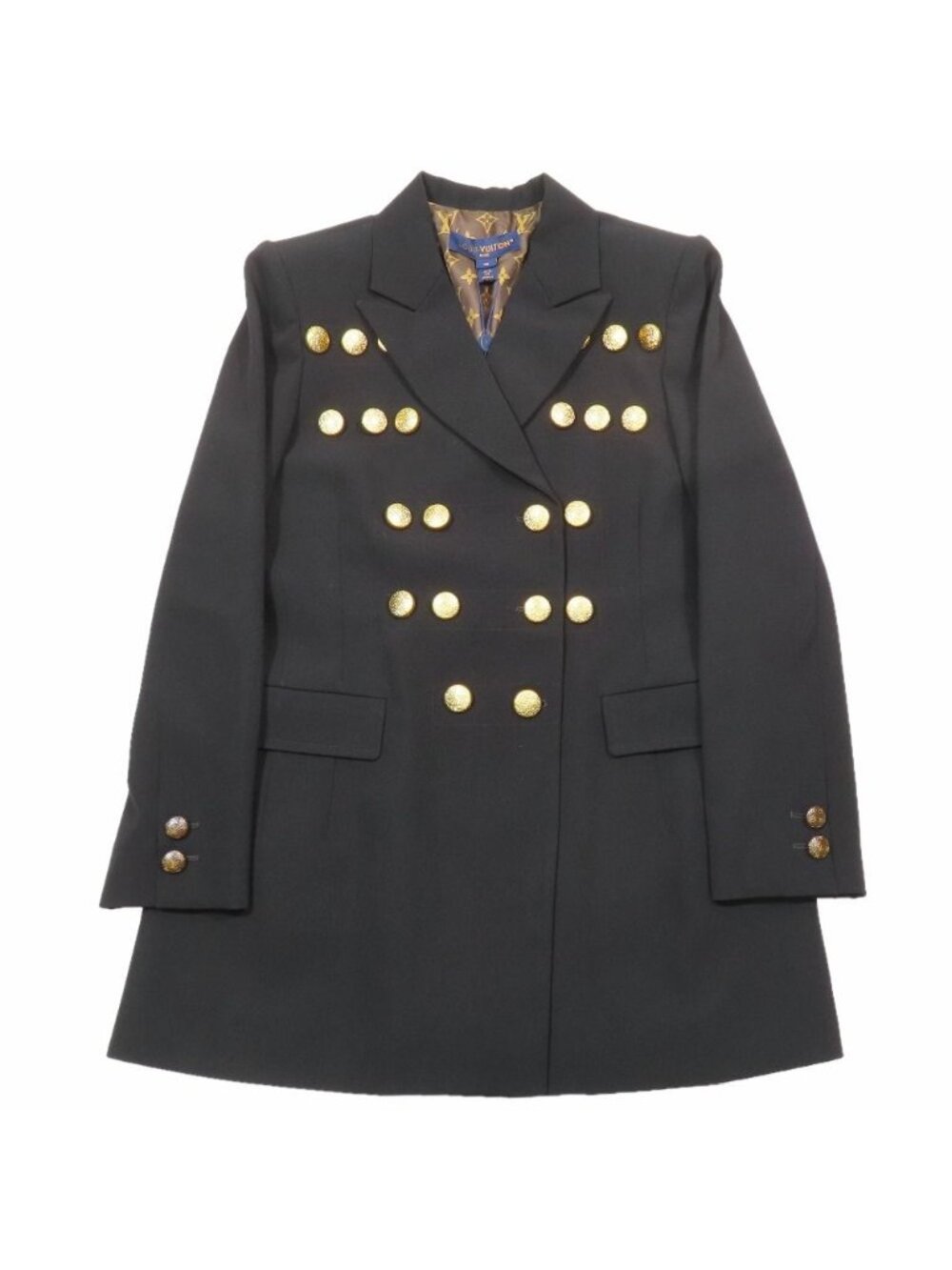 Louis Vuitton Double-breasted Blazer Tailored Jacket Gold Button Coat Runway